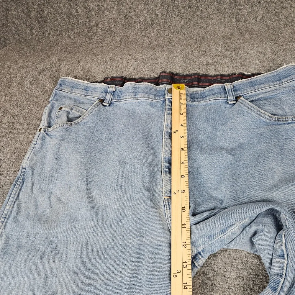 Wrangler Mens Regular Fit Light Wash Denim Jeans 42x29 855WAQL Straight Leg